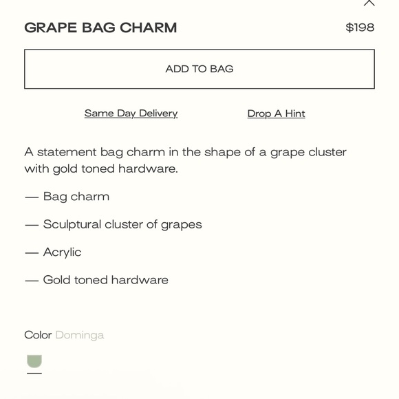 NEW Cult Gaia Grape Bag Charm Box Included - Picture 3 of 6